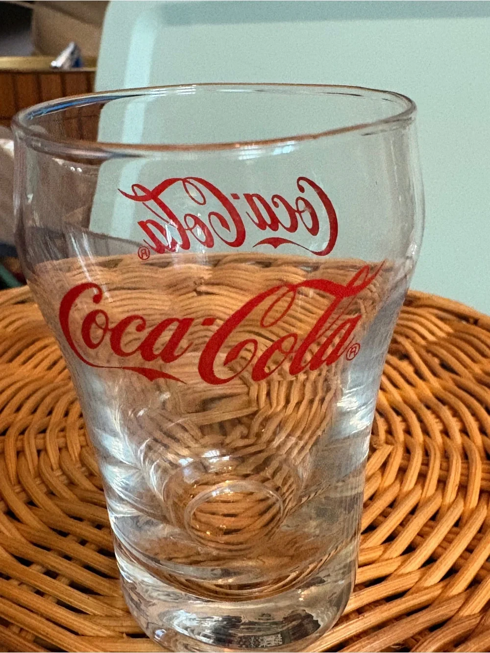 Mini Coca Cola Clear Glass with Red Logo